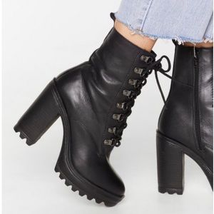 Chunky Heel Hiker Boot